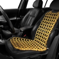 Massageador Ortopédico de Bolinhas de Madeira: Conforto e Alívio para suas Costas no Carro! - imagem 1
