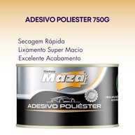 Kit 2 Massas Poliéster Automotiva Premium 750g com Catalisador - Maza - imagem 4