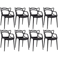 Kit com 8 Cadeiras Allegra Masters Empilháveis em Polipropileno - Design Moderno para Sala, Cozinha e Área Externa - imagem 1
