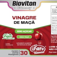 Vinagre de Maçã Bioviton Gummy Unilife Zero Açúcar 30 Gomas Mastigáveis Sabor Maçã - imagem 3