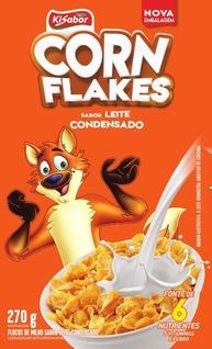 KiSabor Corn Flakes Sabor Leite Condensado Cereal Matinal Kisabor 270 Gramas - imagem 4
