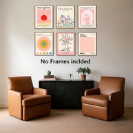 6 Pôsteres de Arte Moderna com Estilo Matisse Rosa - Conjunto Decorativo para Parede - imagem 3