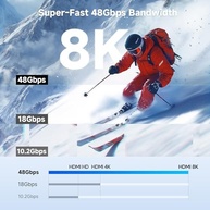 Cabo USB-C para HDMI 2.1 8K 48Gbps Cable Matters: Imersão Visual para Mac e Windows - imagem 4