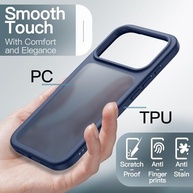 JETech Capa Fosca para iPhone 17 Pro Max 6.9" - Proteção Militar, Design Minimalista e Anti-Impressão Digital (Azul Escuro) - imagem 5