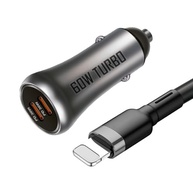 Carregador Veicular Turbo 60W Casepro: Carga Rápida para iPhone 11 ao 14 Pro Max e iPad - imagem 3