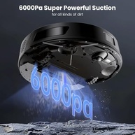 Proscenic Q8 Max - Aspirador Robô com Esvaziamento Automático, 6000Pa, Navegação LiDAR, Controle por APP/Alexa - imagem 4
