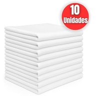 Kit 10 Panos de Chão Branco 40x65 cm - Absorção Máxima, Algodão Grosso, Ideal para Limpeza Pesada - imagem 5
