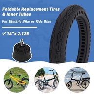 Pneu de Bicicleta Elétrica 14x2.125 Asixxsix: Sem Furos, Sem Inflar, Máximo Conforto! - imagem 3