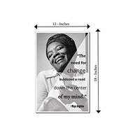 Pôster Maya Angelou 'A necessidade de mudança' - Arte Motivacional 30,5x45,7cm - imagem 3
