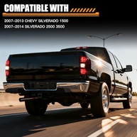 Luzes Traseiras Fumê Vermelhas MAYELLO para Chevy Silverado 1500/2500/3500 (2007-2014) - Plug & Play - imagem 3