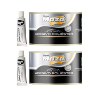 Kit 2 Massas Poliéster Automotiva Premium 750g com Catalisador - Maza - imagem 1