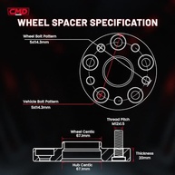 Espaçadores de Roda 20mm 5x114.3 Hubcentric 67.1mm M12x1.5 - Hyundai, Mazda, Kia | CNC Forjado - imagem 3