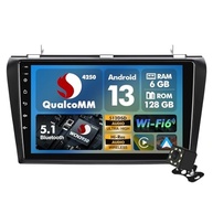 Central Multimídia Android 13 para Mazda 3 (2004-2009): 8 Núcleos, 6+128GB, Tela 9" HD, CarPlay/Android Auto Sem Fio - imagem 2
