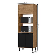 Torre Quente Toscana 3 Portas – Armário de Cozinha 100% MDF - imagem 2
