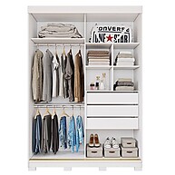 Guarda-Roupa Solteiro 160cm: Espelhos e 100% MDF - imagem 2