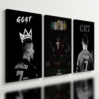 Kit 3 Quadros Cristiano Ronaldo e Messi - MDF 40x28cm - Decore Sua Paixão pelo Futebol - imagem 2