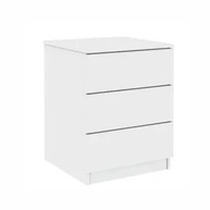 Mesa de Cabeceira 3 Gavetas em MDF Branco - Design Moderno e Funcionalidade para Seu Quarto - imagem 1