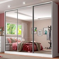 Guarda-Roupa Casal 100% MDF com Espelho Royale 3 Portas de Correr Madesa - imagem 2