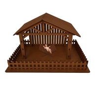 Casinha de Natal em MDF para Montar - Presépio com Manjedoura Rústica - imagem 3