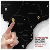Mapa do Brasil em MDF com Divisão dos Estados e 150 Pins Adesivos | Painel Decorativo para Casa e Escritório - imagem 4