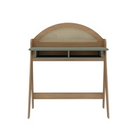 Escrivaninha com Nichos Carvalho/Menta - Design Moderno em MDF com Impressão Palha 3D - imagem 5