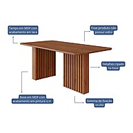 Mesa de Jantar Ester 180cm: Elegância em MDF - imagem 2