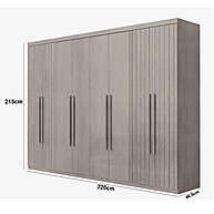 Guarda-Roupa Casal Toronto: 8 Portas + 4 Gavetas em MDF - imagem 2