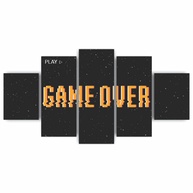 Quadros Decorativos MDF Game Over - Estilo Gamer para Sala e Quarto - imagem 1