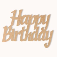 Placa de Aniversário Happy Birthday em MDF - Letreiro Decorativo 45x35 cm - imagem 1