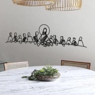 Quadro Santa Ceia Moderna em MDF – Arte Inspiradora para Sala de Jantar - imagem 2