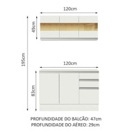 Cozinha Compacta Smart 120cm Madesa em MDF | Design Moderno e Funcional - imagem 3