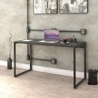 Mesa Escrivaninha Industrial 135cm Trevalla Kuadra ME135-E10 Preto Onix - Design Moderno e Resistente - imagem 1