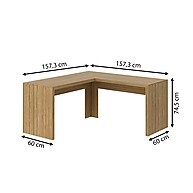 Mesa de Escritório Angular Amendoa ME4116 - imagem 2