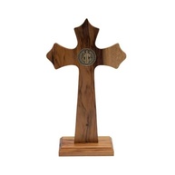 Crucifixo de Madeira com Medalha de São Bento 23 cm - Aramon - imagem 5