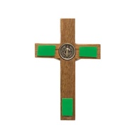 Crucifixo de Madeira com Medalha de São Bento - 7 cm | Decoração Sagrada e Proteção Espiritual - imagem 5