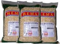 Aveia Media Em Flocos 3kg Kit -c/foto Da Tabela Nutricional - imagem 1
