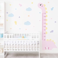 Adesivo Régua de Altura Infantil Dinossauro - Medidor de Crescimento para Quarto de Menina - imagem 1