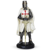 Templário Guerreiro Soldado Medieval com Espada de Metal e Marfim - Réplica de Resina Pintada à Mão - imagem 1