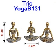 Trio Decorativo Yoga e Meditação em Resina - Estilo Zen para Ambientes Relaxantes - imagem 3