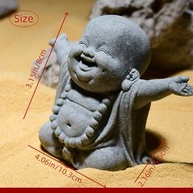 Estátua de Buda Rindo em Arenito - Decoração Zen para Meditação e Ambientes Serenos - imagem 3