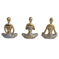 Trio Decorativo Yoga e Meditação em Resina - Estilo Zen para Ambientes Relaxantes - imagem 4