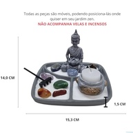 Jardim Zen Japonês com Buda Meditando e 7 Chakras - Decoração Feng Shui para Paz Interior - imagem 4