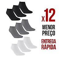 Meias Brancas: Kit 12 Pares Conforto e Qualidade - imagem 1