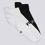 Meias de Treino Fila Fast: 2 Pares Preto e Branco - imagem 1