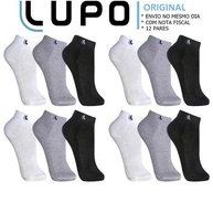 Meias Lupo Cano Curto: Kit 12 Pares Algodão Conforto - imagem 1