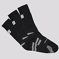 Meias New Balance Cano Alto: Kit 3 Pares Preto - imagem 1