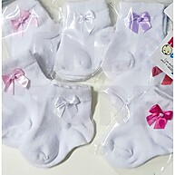 Meias para Bebê RN com Lacinho – Conforto e Elegância para Batizado - imagem 1