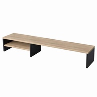 Suporte para Monitor de Mesa em Madeira MDP 100cm - Design Ergonômico Preto ou Preto & Mel - imagem 3