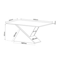 Mesa de Jantar Vegas: Elegância em Mel/Grafite - imagem 1