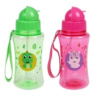 Garrafa Squeeze Infantil Unicórnio 400ml com Canudo Retrátil e Tampa Flip-top - Meus Melhores Amigos - imagem 1